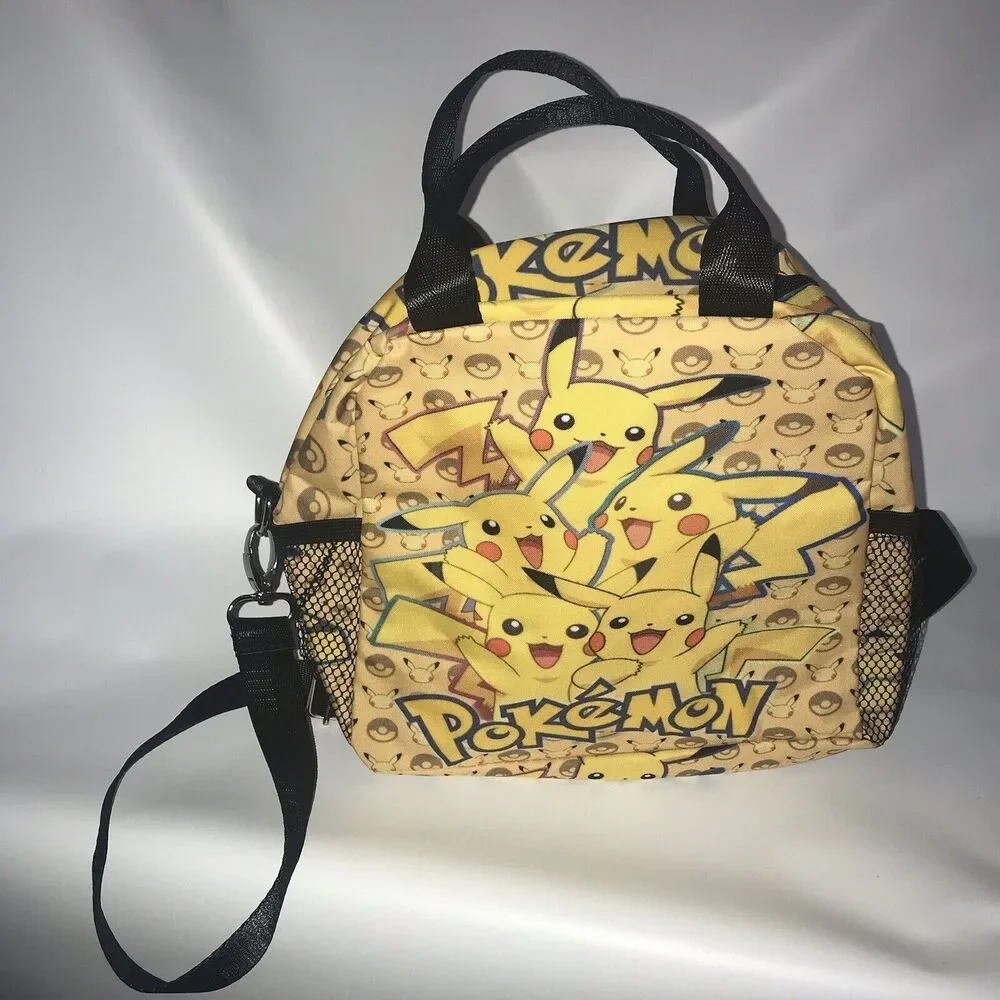 Pokemon Lunch Bag Pikachu Furren Anime Insulated Lunch‎ Box Leakproof Cooler
